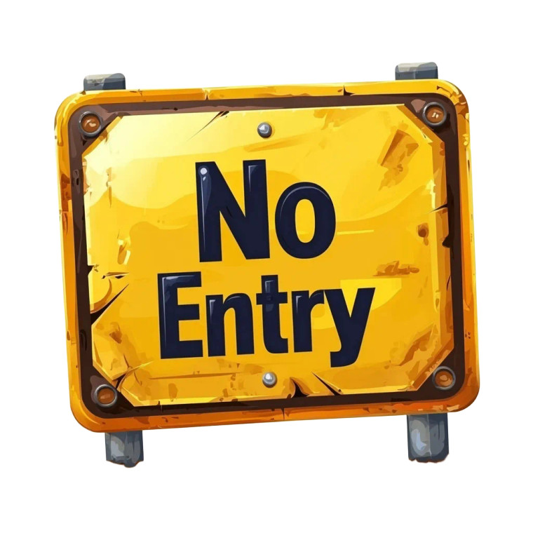 No Entry Sign V2 Vinyl Car Decal Sticker – Waterproof & UV-Resistant 8"