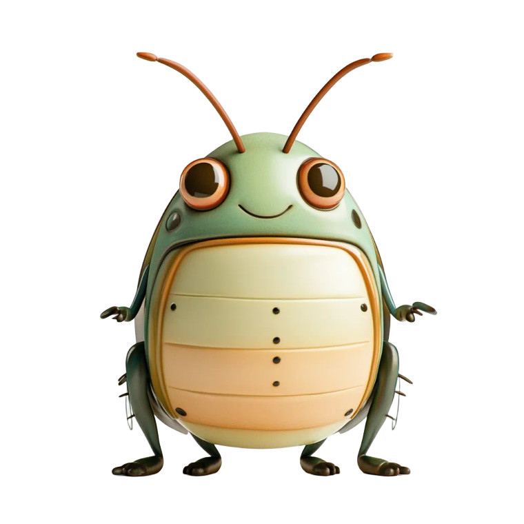 Cute Cartoon Cockroach Vinyl Car Decal Sticker – Waterproof & UV-Resistant 8"