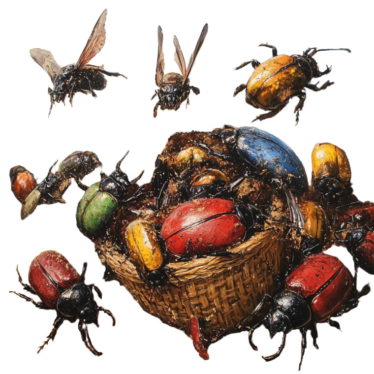 Giant Beetle Battle Vinyl Car Decal Sticker – Waterproof & UV-Resistant 8"