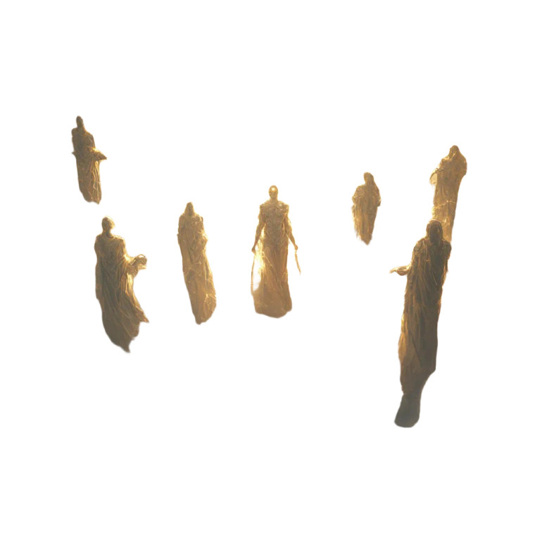 Divine Figures Hovering Vinyl Car Decal Sticker – Waterproof & UV-Resistant 8"