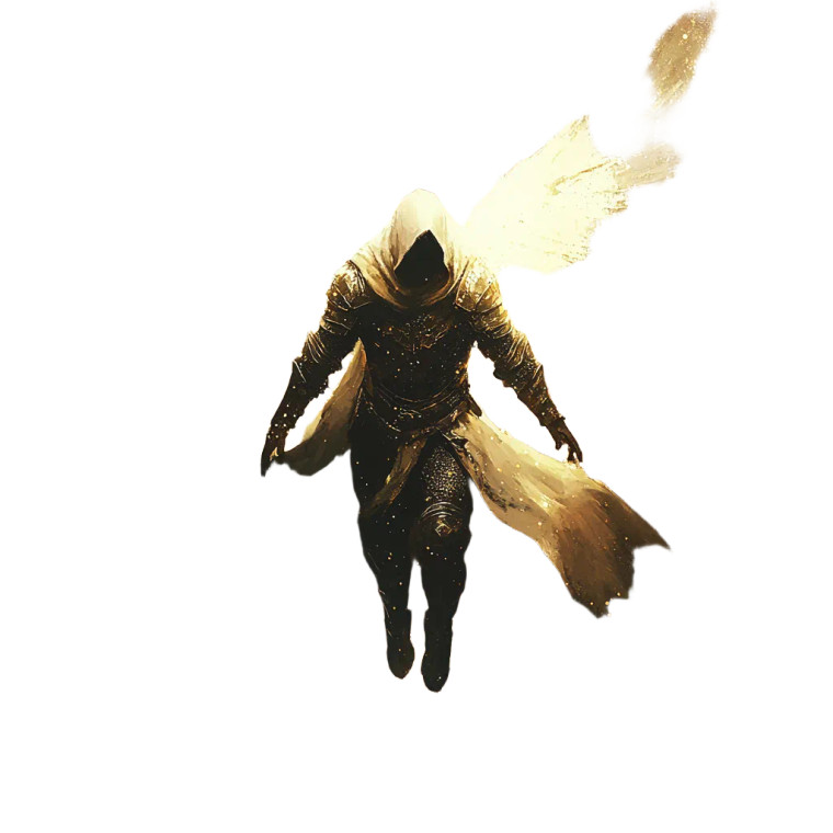 Blessed Ascending Knight Vinyl Car Decal Sticker – Waterproof & UV-Resistant 8"