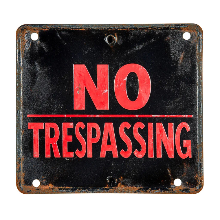 No Trespassing Sign Vinyl Car Decal Sticker – Waterproof & UV-Resistant 8"