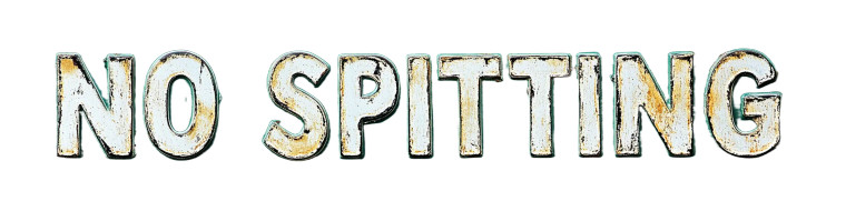 No Spitting Sign Vinyl Car Decal Sticker – Waterproof & UV-Resistant 8"