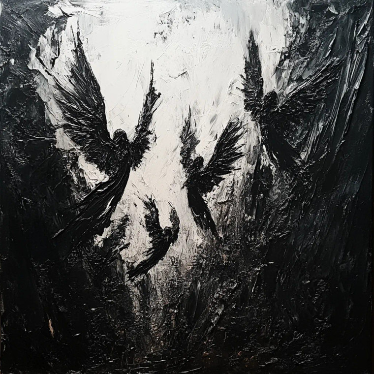 Angels Ascending Vinyl Car Decal Sticker – Waterproof & UV-Resistant 8"