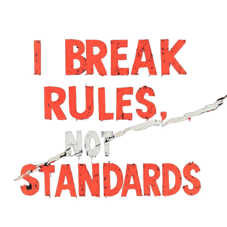 Break Rules Sign Vinyl Car Decal Sticker – Waterproof & UV-Resistant 8"