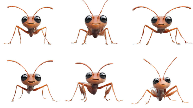 Whimsical Ant Collage Vinyl Car Decal Sticker – Waterproof & UV-Resistant 8"