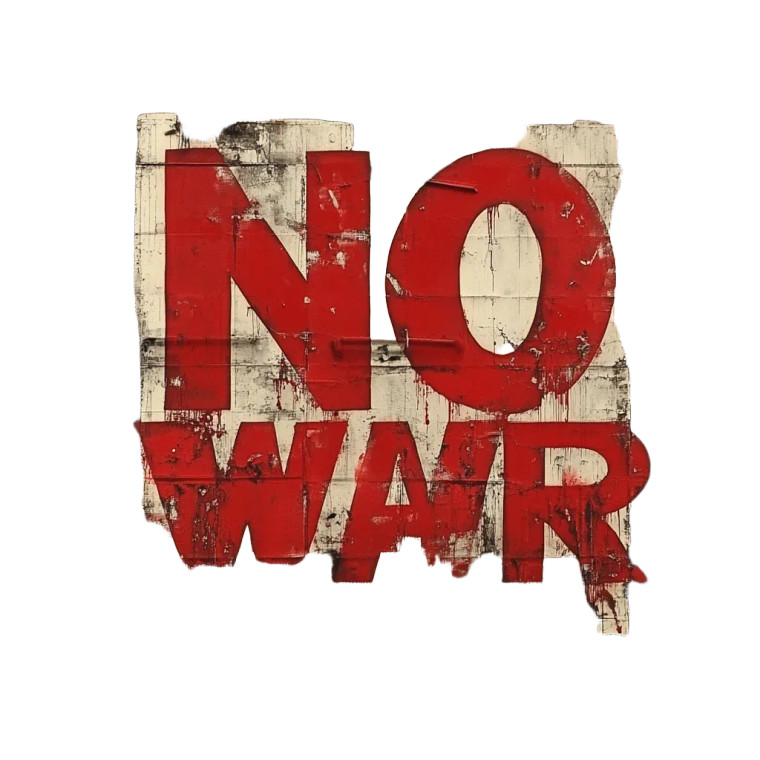 No War Poster V2 Vinyl Car Decal Sticker – Waterproof & UV-Resistant 8"