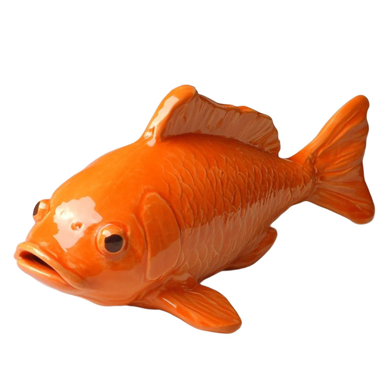 Orange Ceramic Fish Vinyl Car Decal Sticker – Waterproof & UV-Resistant 8"