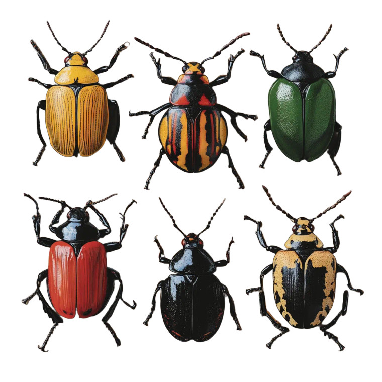 Beetles Photo Vinyl Car Decal Sticker – Waterproof & UV-Resistant 8"