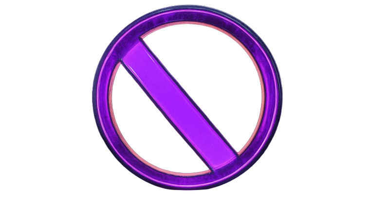 Purple Neon No Vinyl Car Decal Sticker – Waterproof & UV-Resistant 8"