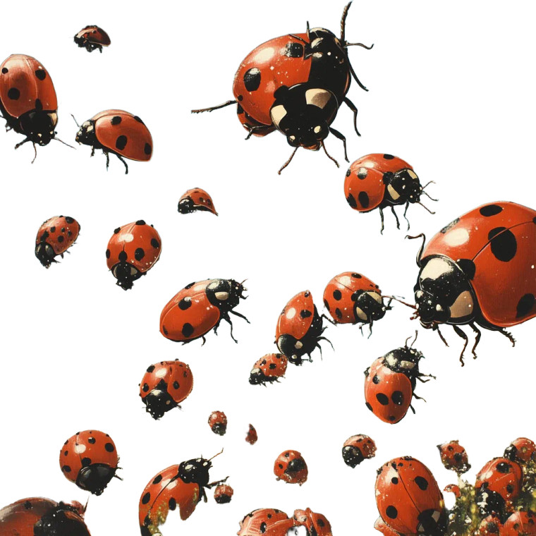 Ladybug Mayhem Vinyl Car Decal Sticker – Waterproof & UV-Resistant 8"