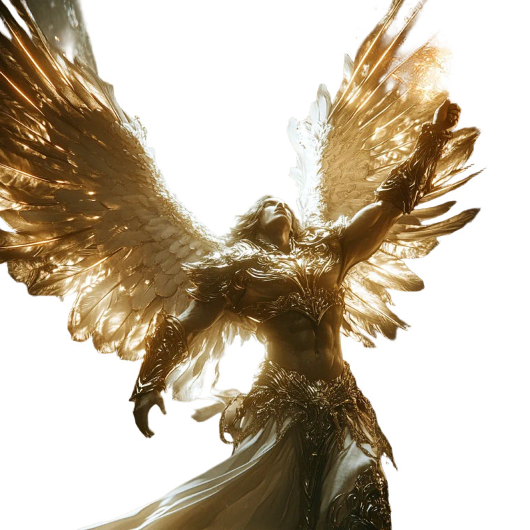 Majestic Angel Warrior Vinyl Car Decal Sticker – Waterproof & UV-Resistant 8"