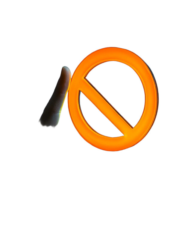 Prohibited Touch V2 Vinyl Car Decal Sticker – Waterproof & UV-Resistant 8"