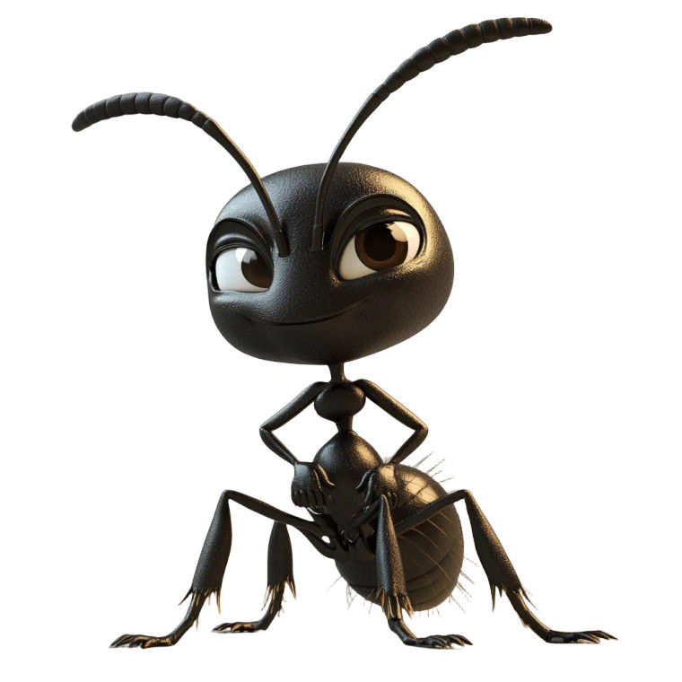 Friendly Queen Ant Vinyl Car Decal Sticker – Waterproof & UV-Resistant 8"