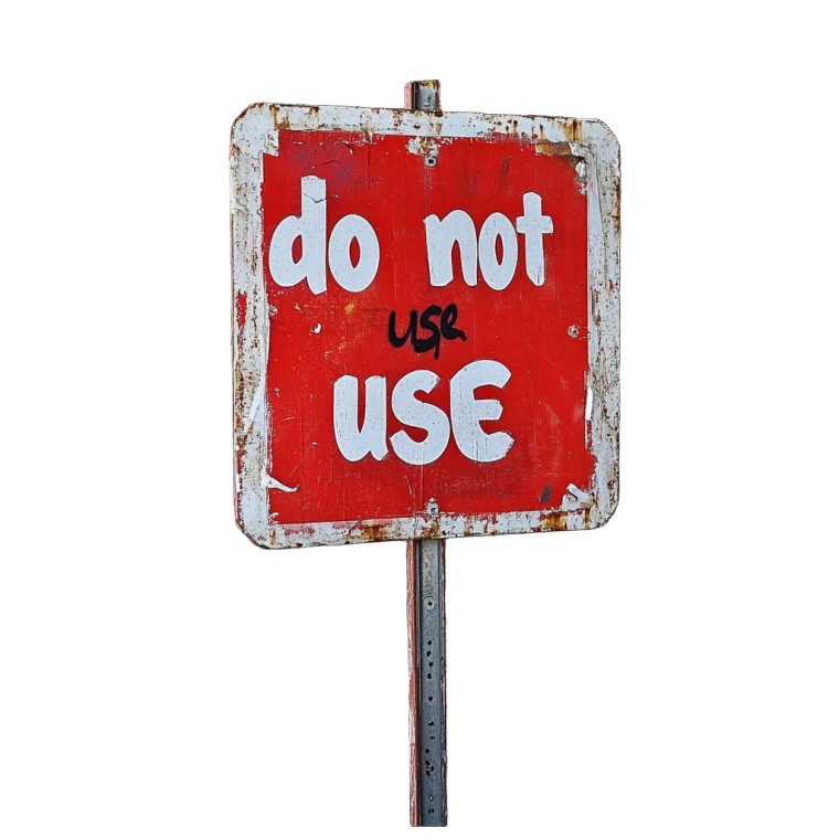 Do Not Use Sign Vinyl Car Decal Sticker – Waterproof & UV-Resistant 8"