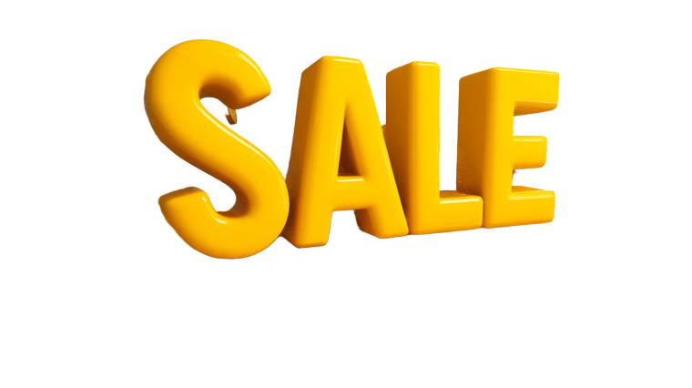 3D Sale Sign Vinyl Car Decal Sticker – Waterproof & UV-Resistant 8"