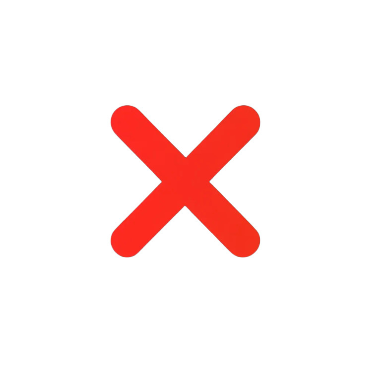 Red X Emoji V2 Vinyl Car Decal Sticker – Waterproof & UV-Resistant 8"