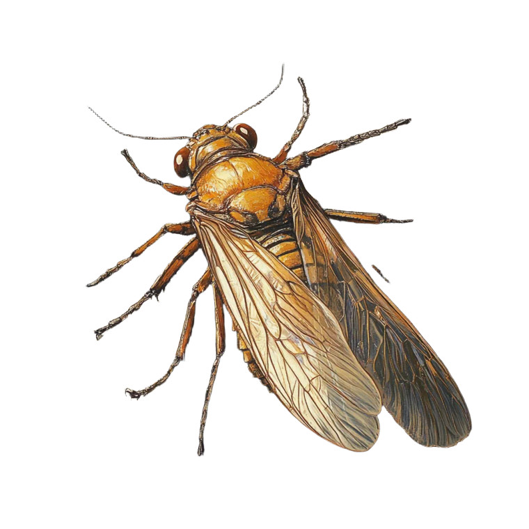 Cicada Vinyl Car Decal Sticker – Waterproof & UV-Resistant 8"