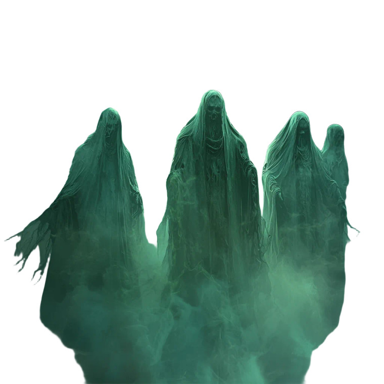 Ghostly Figures Emerging Vinyl Car Decal Sticker – Waterproof & UV-Resistant 8"