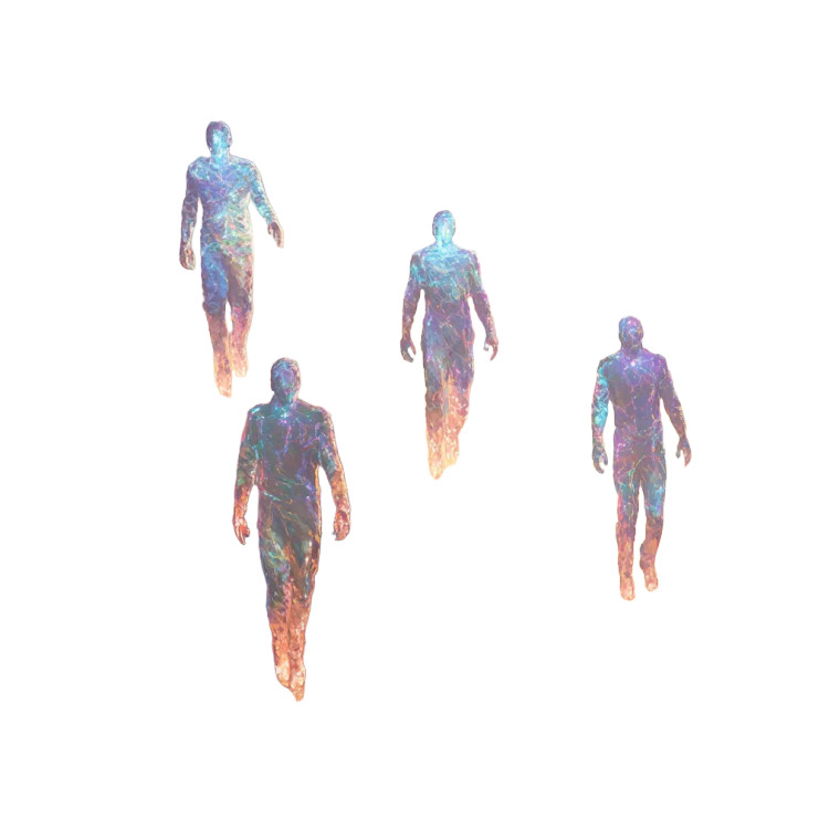 Radiant Light Figures Vinyl Car Decal Sticker – Waterproof & UV-Resistant 8"