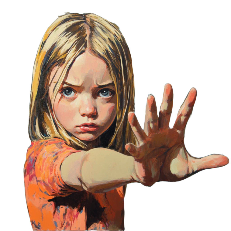 Girl Saying No Vinyl Car Decal Sticker – Waterproof & UV-Resistant 8"