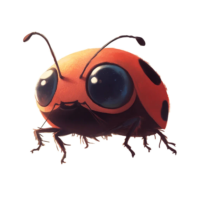 Cartoony Lady Bug Vinyl Car Decal Sticker – Waterproof & UV-Resistant 8"