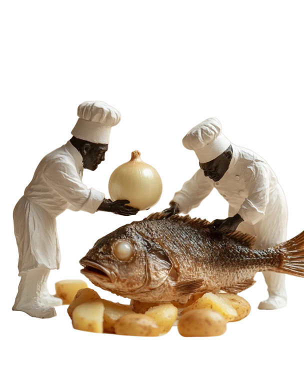 Chef Sculptures Cooking Vinyl Car Decal Sticker – Waterproof & UV-Resistant 8"