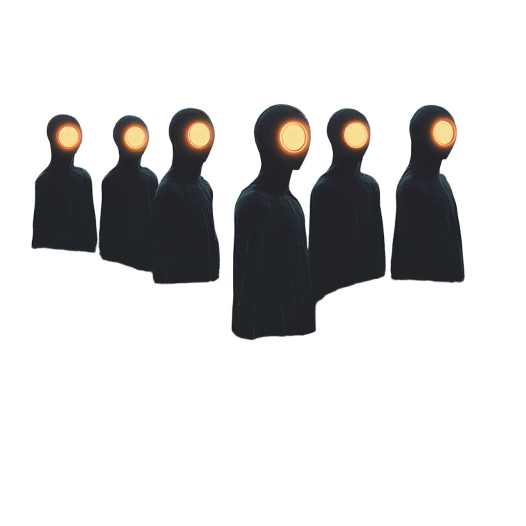 Glowing Figures Night Vinyl Car Decal Sticker – Waterproof & UV-Resistant 8"