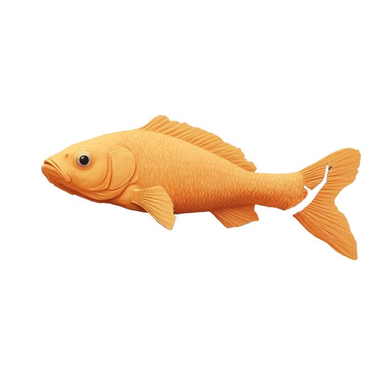 Surreal Orange Fish Vinyl Car Decal Sticker – Waterproof & UV-Resistant 8"