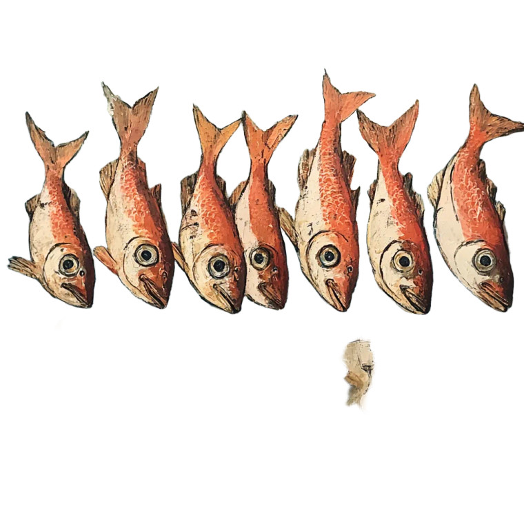 Fish Feast Vinyl Car Decal Sticker – Waterproof & UV-Resistant 8"