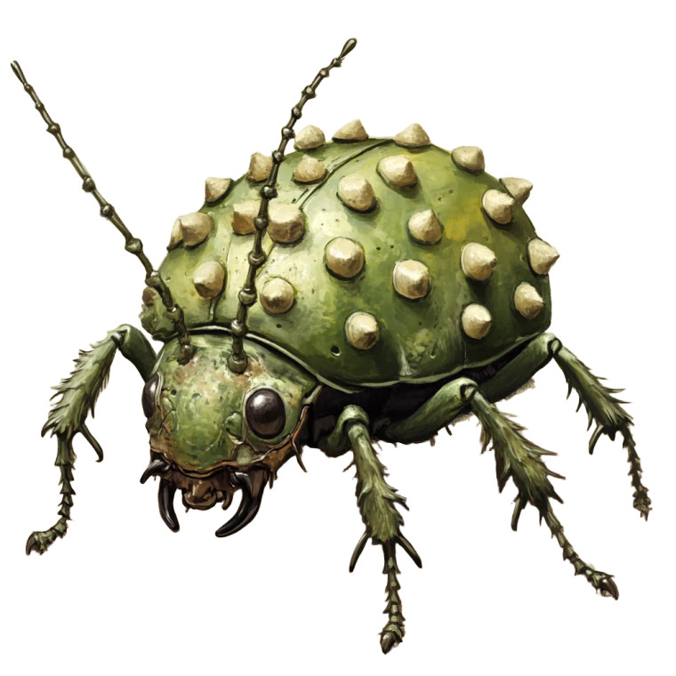 Green Grenade Beetle Vinyl Car Decal Sticker – Waterproof & UV-Resistant 8"