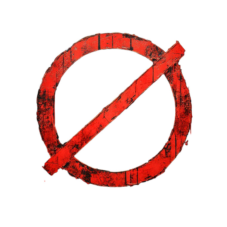 No Entry Icon Vinyl Car Decal Sticker – Waterproof & UV-Resistant 8"