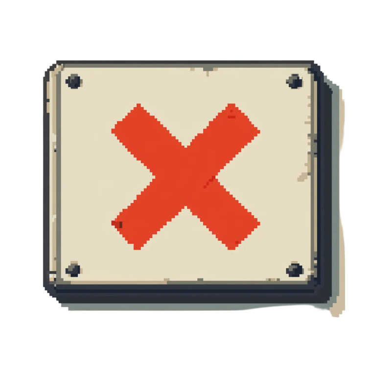 Red X Sign Vinyl Car Decal Sticker – Waterproof & UV-Resistant 8"