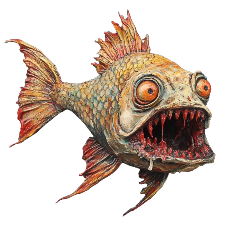 Zombie Fish Vinyl Car Decal Sticker – Waterproof & UV-Resistant 8"