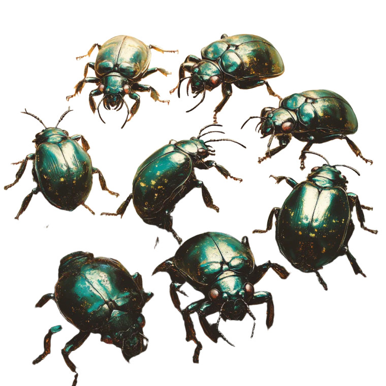 Scarab Beetles Scurry Vinyl Car Decal Sticker – Waterproof & UV-Resistant 8"