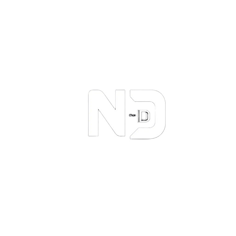 Nd Logo Design Vinyl Car Decal Sticker – Waterproof & UV-Resistant 8"