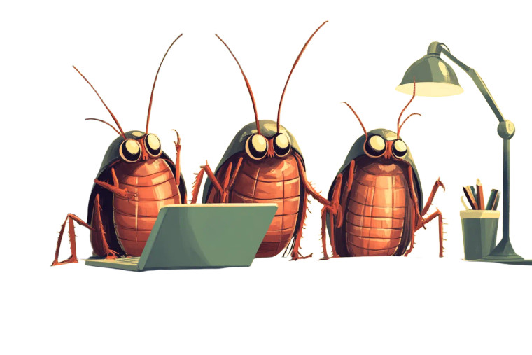 Cockroach Startup Team Vinyl Car Decal Sticker – Waterproof & UV-Resistant 8"