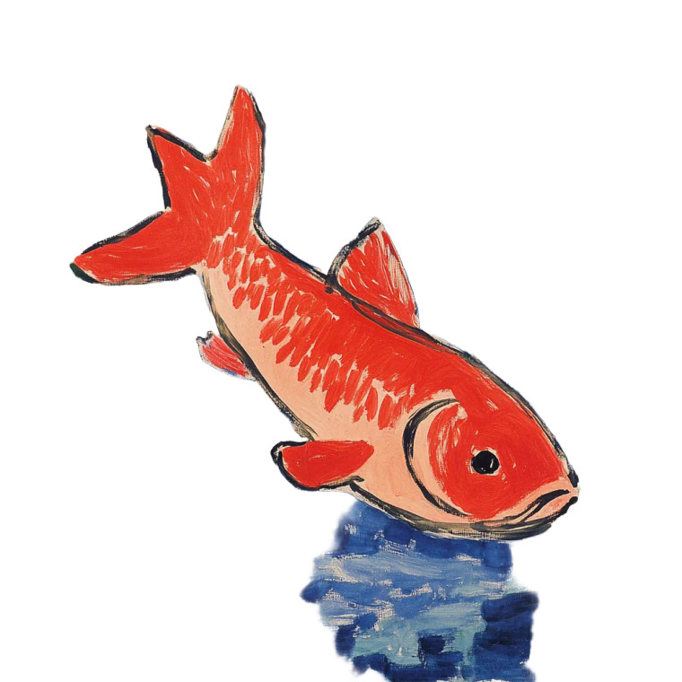 Salmon Swimming Vinyl Car Decal Sticker – Waterproof & UV-Resistant 8"