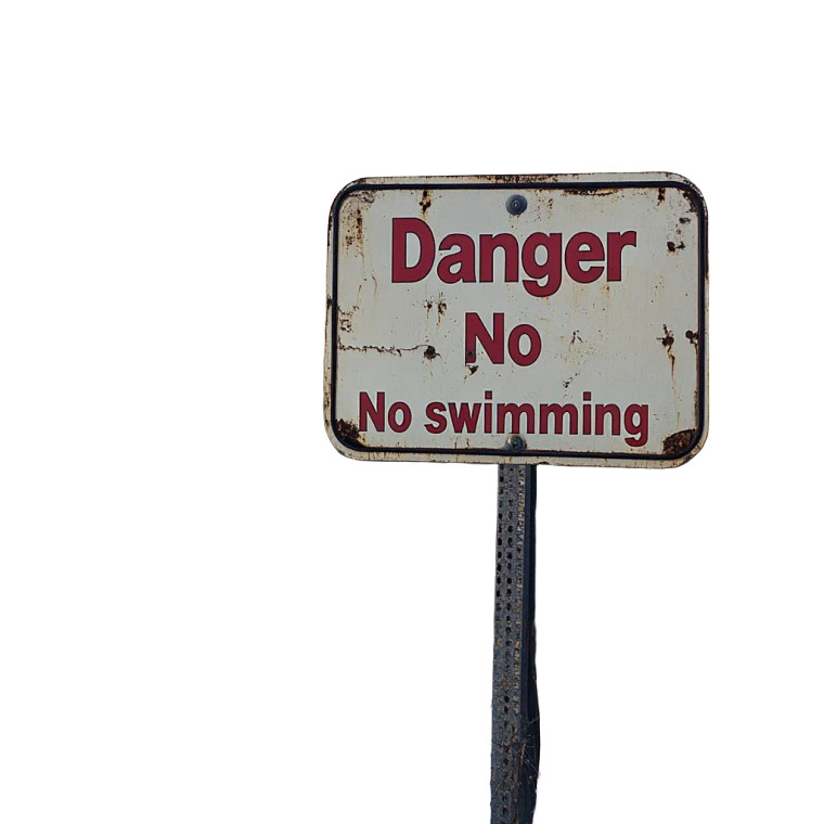 Danger No Swimming Vinyl Car Decal Sticker – Waterproof & UV-Resistant 8"