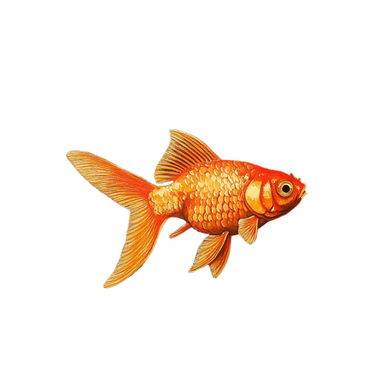 Goldfish In Circle Vinyl Car Decal Sticker – Waterproof & UV-Resistant 8"