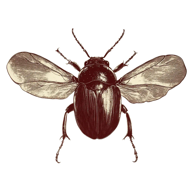 Cute Fig Beetle Vinyl Car Decal Sticker – Waterproof & UV-Resistant 8"