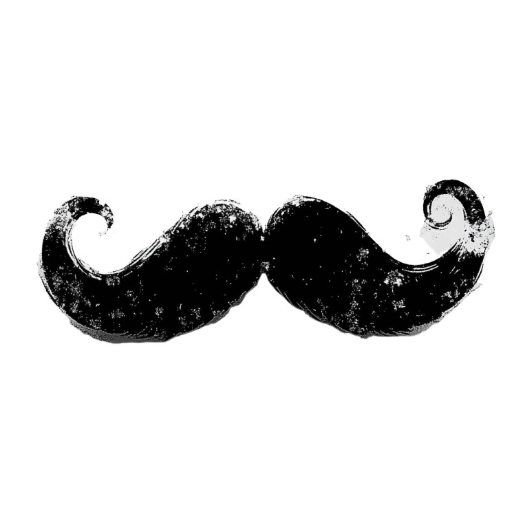 Surreal Mustache Art Vinyl Car Decal Sticker – Waterproof & UV-Resistant 8"