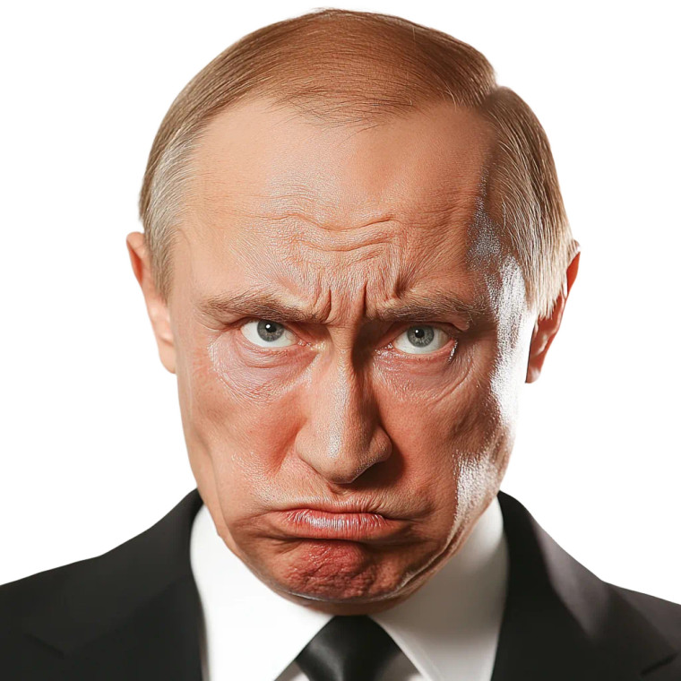 Angry Vladimir Putin Vinyl Car Decal Sticker – Waterproof & UV-Resistant 8"