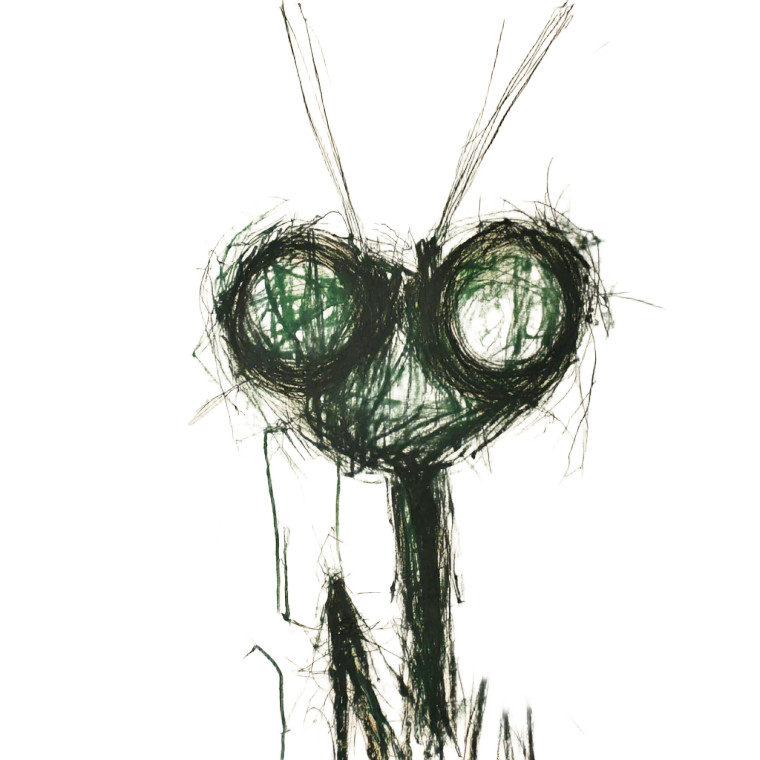 Praying Mantis Drawing Vinyl Car Decal Sticker – Waterproof & UV-Resistant 8"