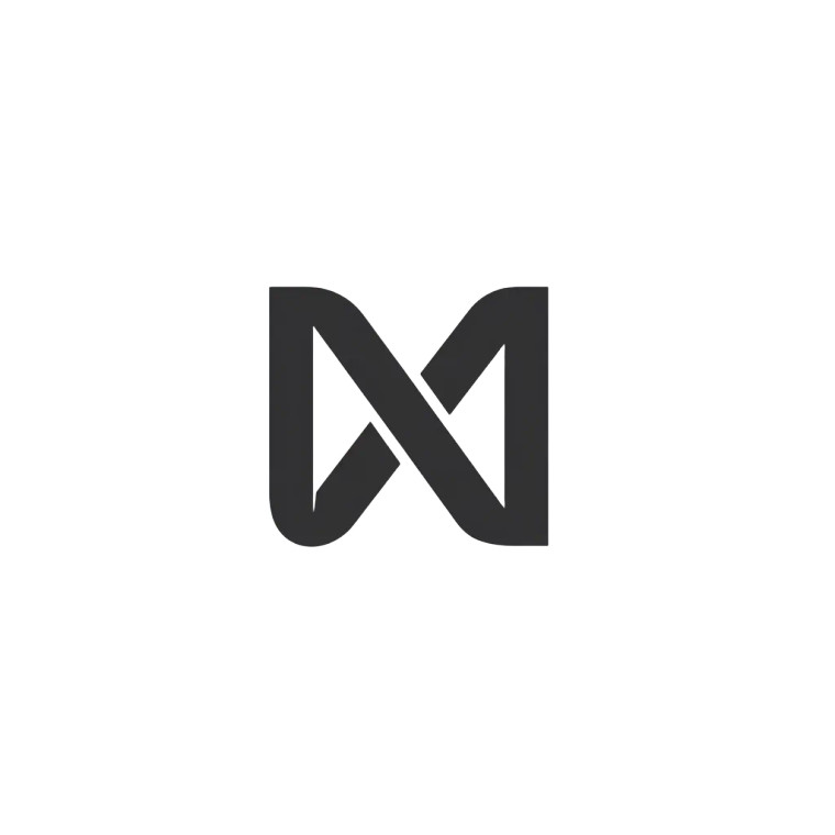 Minimalist N Logo V3 Vinyl Car Decal Sticker – Waterproof & UV-Resistant 8"