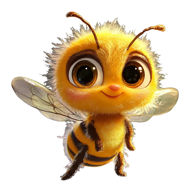 Kind Cartoonish Bee Vinyl Car Decal Sticker – Waterproof & UV-Resistant 8"