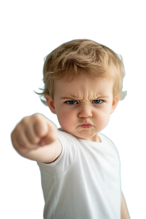 Angry Confident Toddler Vinyl Car Decal Sticker – Waterproof & UV-Resistant 8"