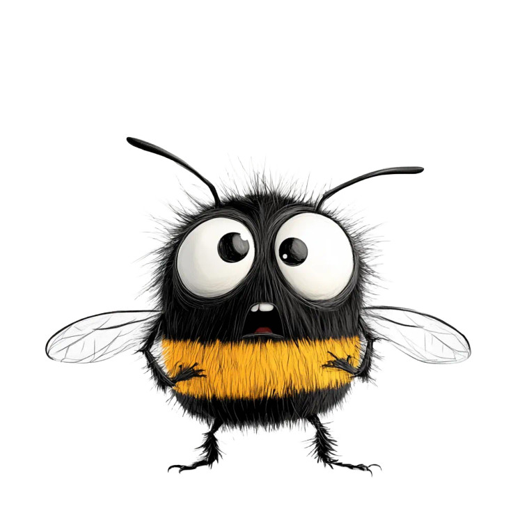 Spooked Bumble Bee Vinyl Car Decal Sticker – Waterproof & UV-Resistant 8"