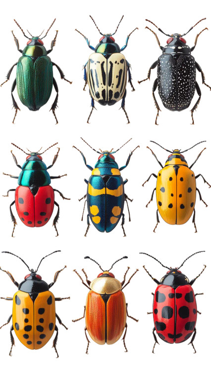 Whimsical Insect Set Vinyl Car Decal Sticker – Waterproof & UV-Resistant 8"