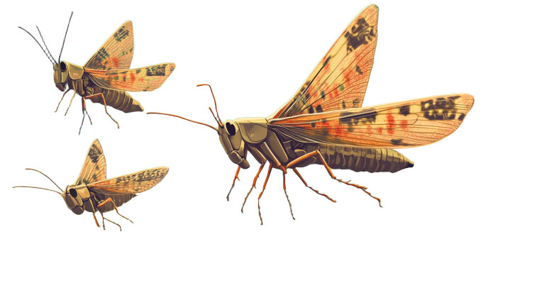 Flying Locusts Vinyl Car Decal Sticker – Waterproof & UV-Resistant 8"